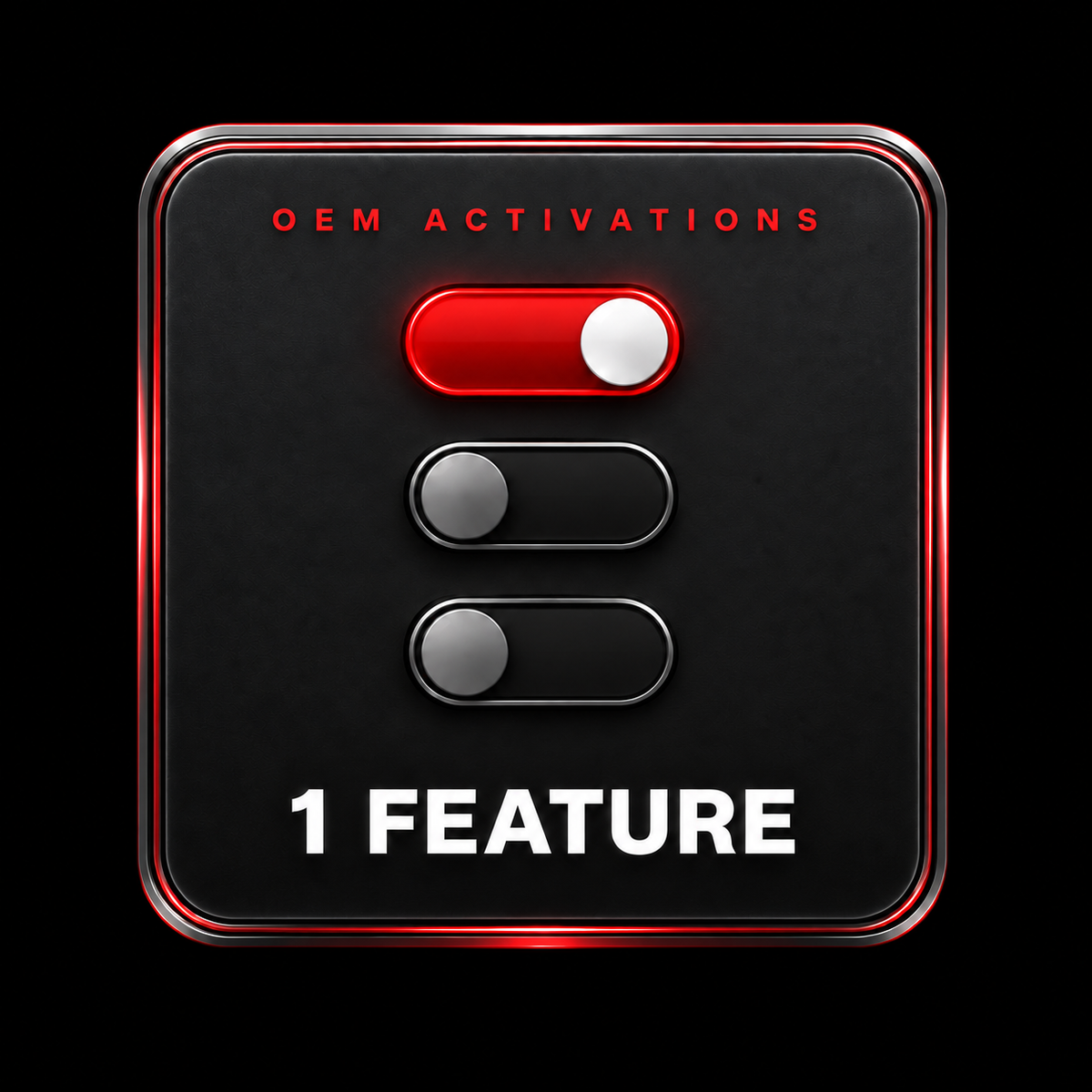 OEM Activations — 1 Feature with metallic border